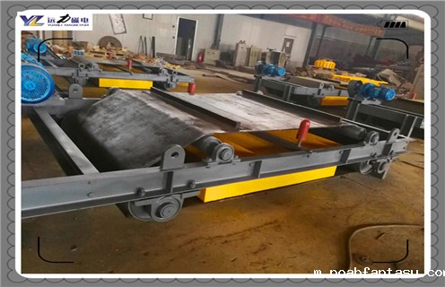 RCYD-8输送带悬挂超强磁自卸式木材厂锯沫自动卸铁永磁除铁器