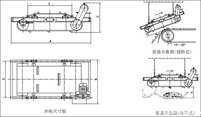 电磁除铁器RCDD-12,潍坊远力磁电热点,电磁除铁器产品效果认证质量好远力磁电竭诚为您服务为您做到!节能环保行业领先.电磁除铁器RCDD-12为您私人定制性价比高生产方案. 一.电磁除铁器rcdd-12设计特点: 自卸式永磁除铁器是由高性能永磁磁芯.弃铁皮带.减速电机.框架.滚筒等部分组成,可与各种输送机配套使用. 二.电磁除铁器rcdd-12技术特点: 1.高性能钕铁硼做磁源,磁性强,不易退磁. 2.两边滚筒为腰鼓形结构,具备自动纠偏功能,密封性极好,所以能很好的适应各种恶劣环境. 3.控制部分可以皮带机连锁,可实现就地手动控制和集中控制两种方式. 4.无励磁线圈,省电节能. 5.不需要整流控制装置,可靠性高. 6.不存在温升问题,磁场强度也就不存在“冷态”“热态”之分,磁场恒定. 7.断电时,吸在除铁器上的铁件不会掉回到输送物料上. 8.不存在绝缘和耐压问题.配上防爆电机驱动的弃铁输送带即可成为防爆除尘器.但是,永磁除铁器的磁场强度会发生衰减,选用时应注意调查落实.