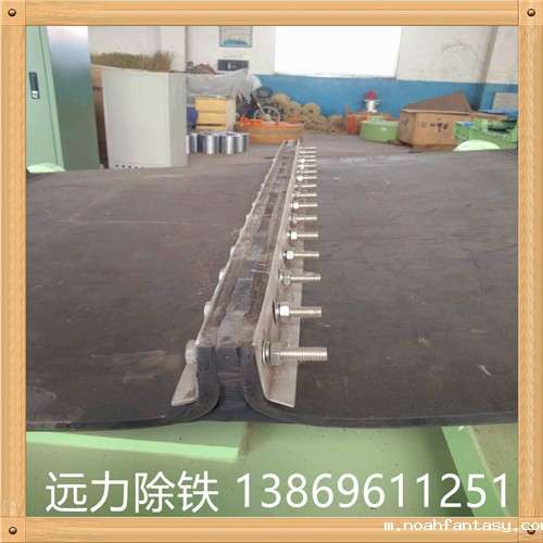 除铁器皮带我们如何对接,我们生产的除铁器皮带接头形式 结构及加工方法与普通输送带大致相同 除铁器环形带,其接头不采用机械接头,而是用加热加压的方法硫化成整体,故又称为无接头输送带. 1.除铁器皮带接头方法有三种: 1.1直接硫化成环形带子; 1.2硫化时留生头 除铁器环形带生产商,使用时根据要求现场加热加压使接头部分硫化; 1.3用胶黏剂现场黏合.由于无机械接头,运行平稳,适用于选矿,化肥等部门的物料输送. 环形输送带是指平型输送带生产完成后,因为使用的环境或者条件限制,必须使用环形输送带时,我们会对平型输送带进行硫化接头(又称热粘),使其变为环形输送带.其带芯接头处强力可达到胶带本体强力的90%,胶带表面无明显接头缺陷,因此 除铁器环形带求购,环形输送带运输平衡,使用伸长小.环形输送带带芯用优质全棉或维棉交织帆布制成,一般2-8层或用尼龙帆布(或聚酯帆布)作强力层.